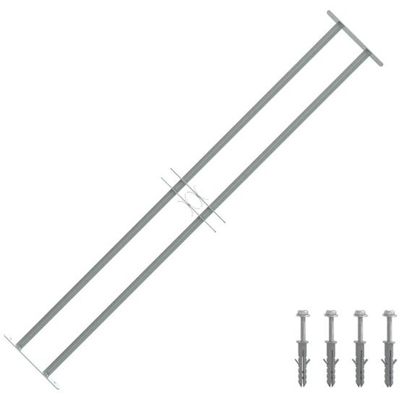 Grille réglable de sécurité de fenêtres et 2 barres 1000-1500mm