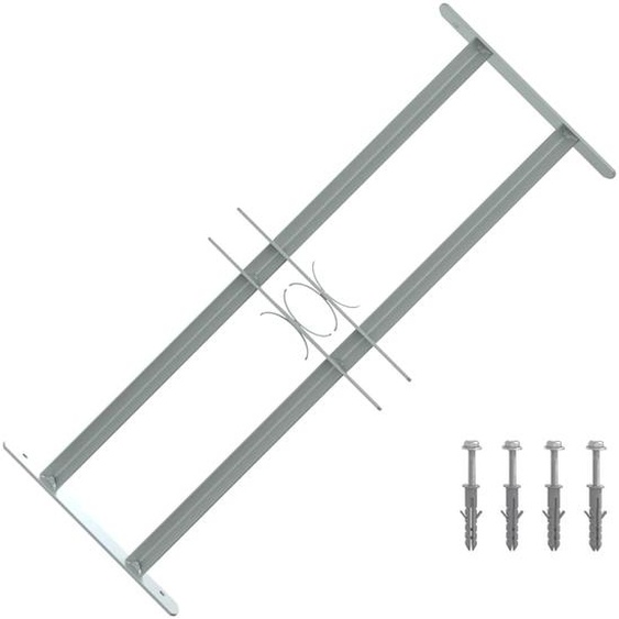 Grille réglable de sécurité de fenêtres et 2 barres 500-650 mm
