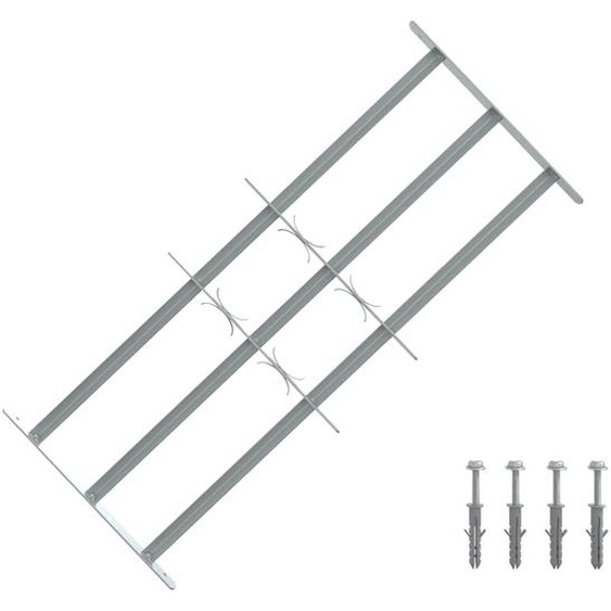 Grille réglable de sécurité de fenêtres et 3 barres 700-1050 mm