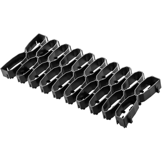 Grilles pour gazon - Dalles pour gazon - Modules de 47 cm - Lot de 20 pièces - Noir