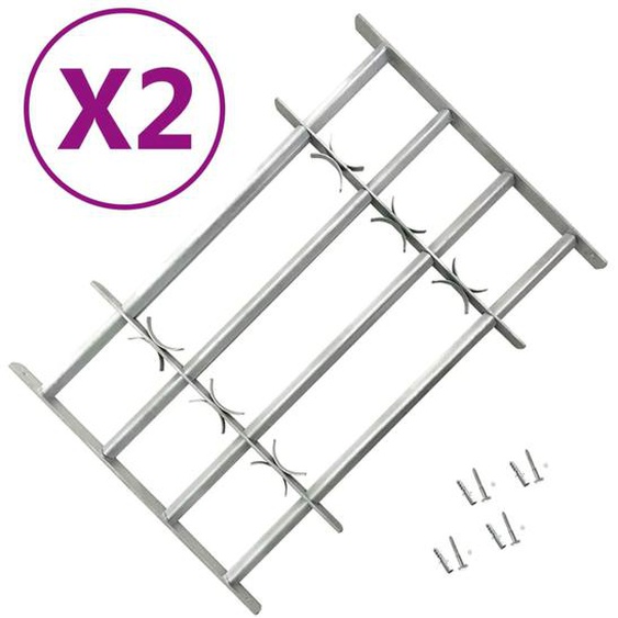 Grilles réglables de sécurité de fenêtres 2 pcs 1000-1500 mm