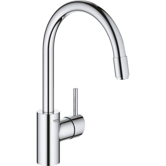 GROHE Concetto Mitigeur monocommandé pour évier, saillie 215mm, haut, extractible, orientable, Easy Docking Function, 32663003