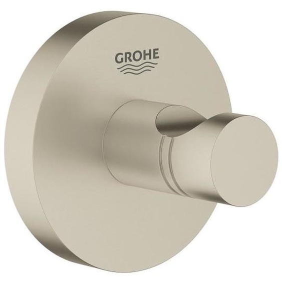 Patère murale - Grohe - Essentials - Métal - Nickel brossé - Fixations cachées