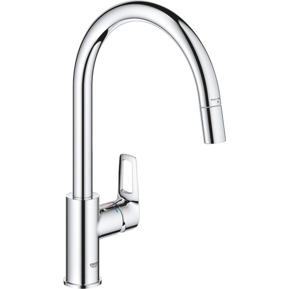 Grohe QuickFix Start Loop mélangeur de cuisine avec douchette extractible chrome rond