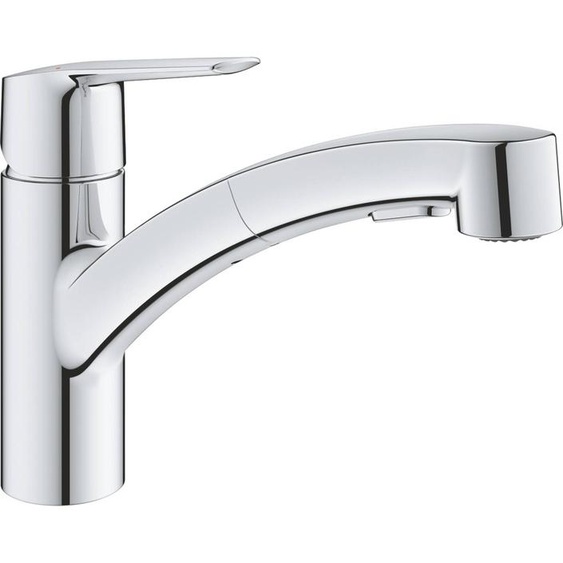 Ustensiles de cuisine Grohe Start 30531001, 3/8, type C, bec moyen, monolevier, douchette extractible, 2 jets, chrome
