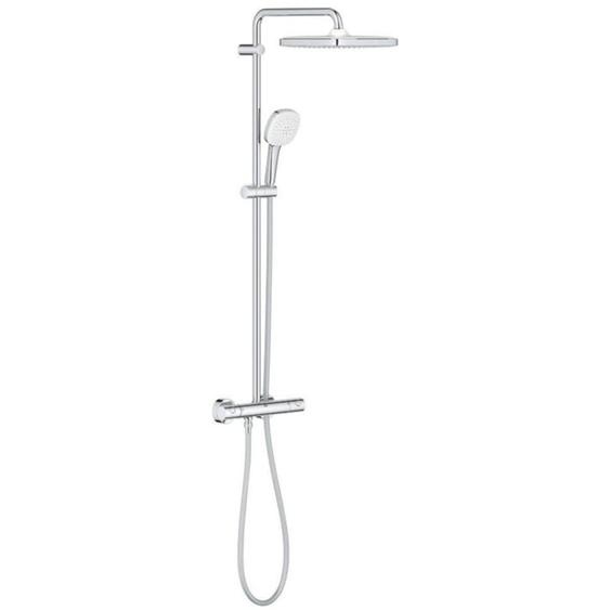 Grohe - Tempesta 250 Cube Douche pluie - 113.2cm - pomme de douche 25cm - douchette carrée - 2 jets - thermostatique - chrome