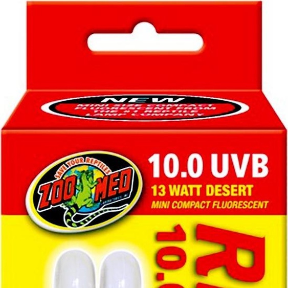 Gros plan sur lampoule Reptisun - Mini 10.0 UVB 13 W