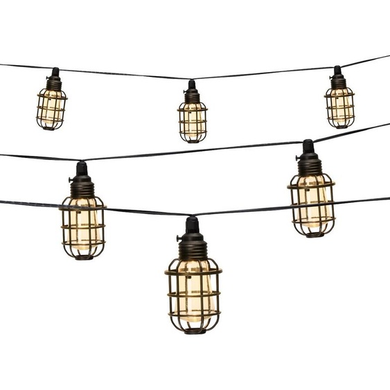 Grundig Solar Guirlande lumineuse - Lampe solaire dextérieur - Guirlande lumineuse dextérieur 10 lampes LED - Lampe dextérieur résistant aux intempéries - Blanc chaud - IP44