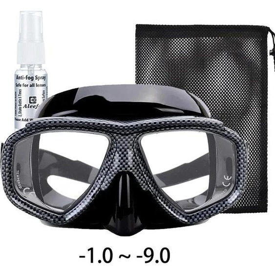 GTOS Masque de plongée sous-marine pour myopie, peau de serpent, anti-buée, équipement de pêche sous-marine, masques de natation, lentilles pour myopie, pour myopie