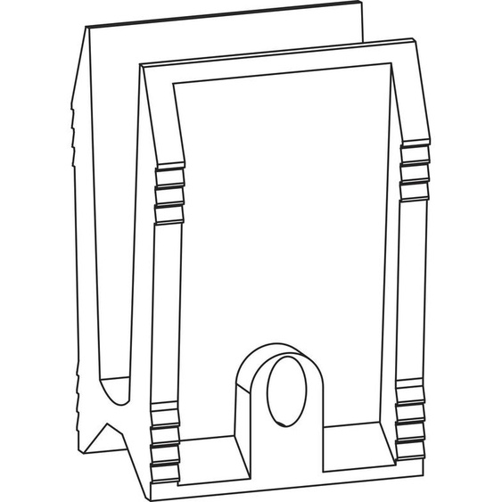 GU-934 HS Guide inférieur individuel pour barre de liaison 8mm,plastique coloré naturel