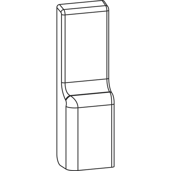 GU-966/200 Cache pour chariot à droite, plastique blanc RAL 9016