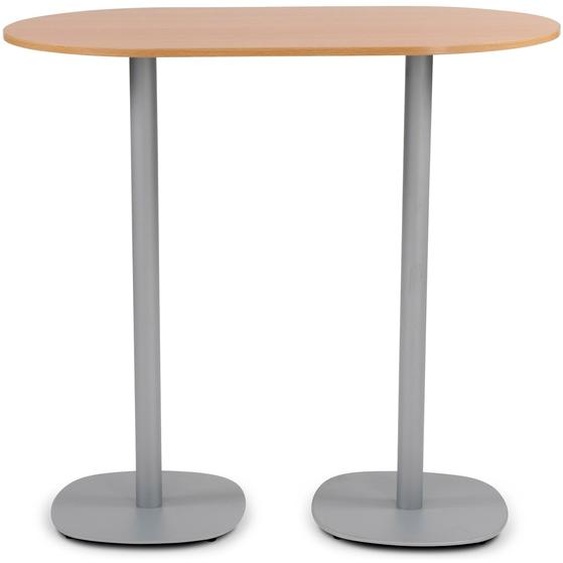 Guéridon Caféteria NewLine L.120 x P.70 x H.110 cm - Plateau Chêne - Pied Aluminium