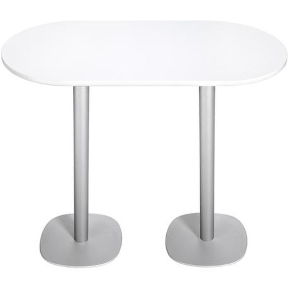 Guéridon Caféteria NewLine L.120 x P.70 x H.110 cm - Plateau Gris - Pied Aluminium