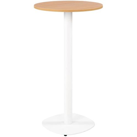 Guéridon Caféteria NewLine rond Ø.60 x H.110 cm - Plateau Chêne - Pied Blanc