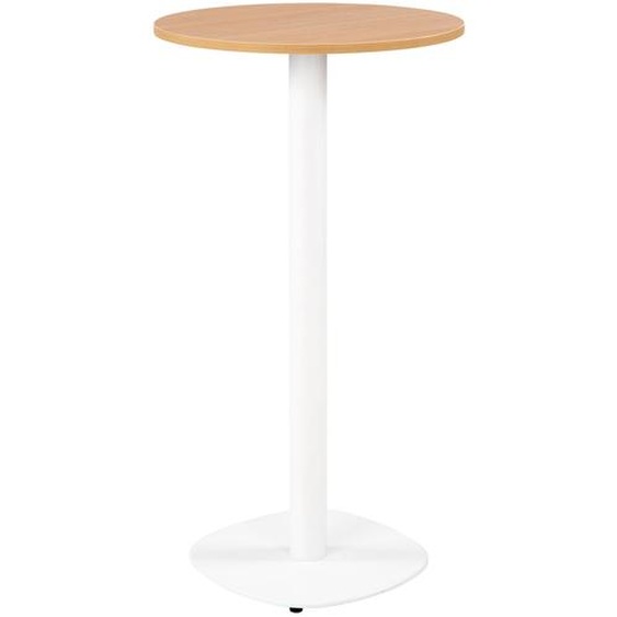 Guéridon Caféteria NewLine rond Ø.60 x H.110 cm - Plateau Chêne - Pied Blanc