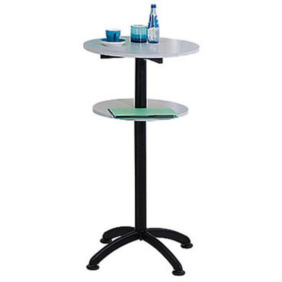 Guéridon cafétéria - Plateau Gris / Piètement Noir