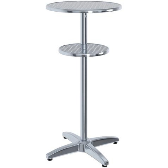 Guéridon Lorraine - Plateau Inox / Piètement Aluminium