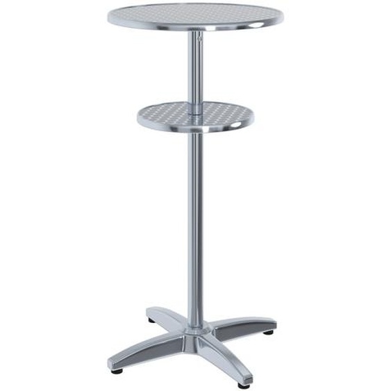 Guéridon Lorraine - Plateau Inox / Piètement Aluminium