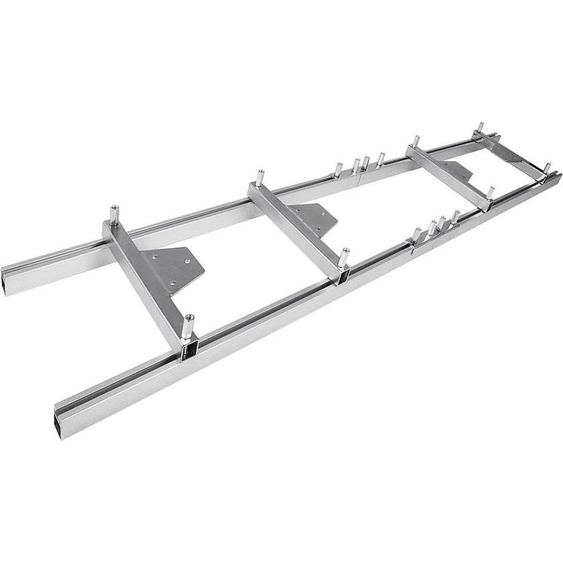 Guide-chaîne pour tronçonneuse - Pour scierie mobile - 2,7 m - Alliage daluminium - Horizontal - Pour le travail du bois - Gris