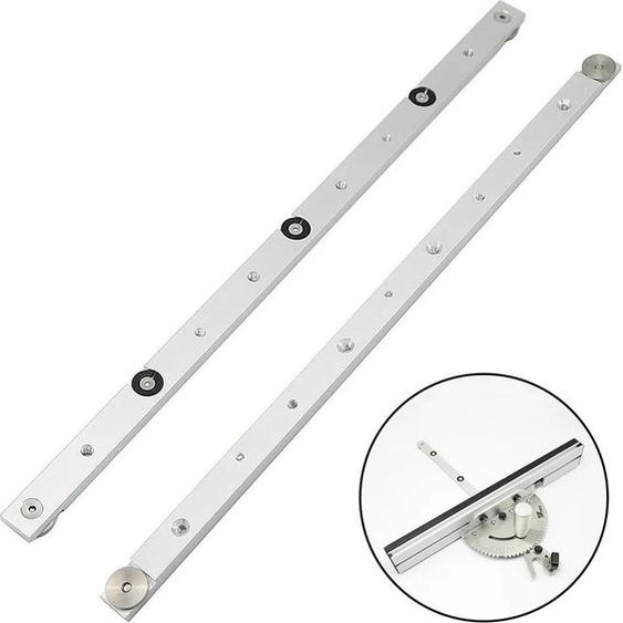 Guide donglet pour scie circulaire de table - 850 mm Miter Bar Slider - Pour rainure en T - Rail de guidage - Alliage daluminium - Vert/violet