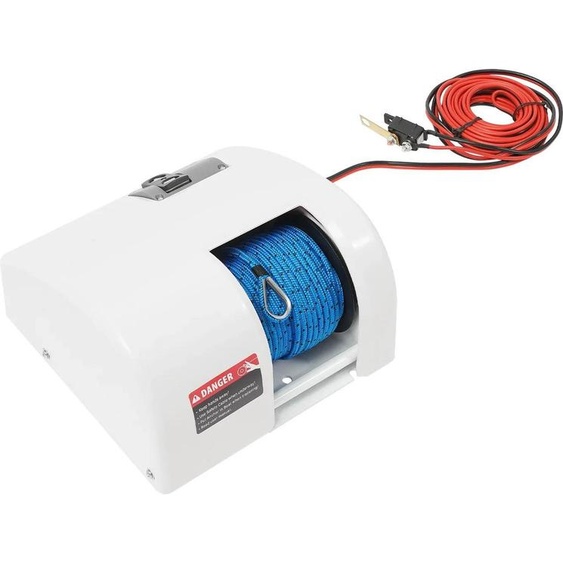 Guindeau pour bateau, alimentation 12 V, utilisation facile, BLANC