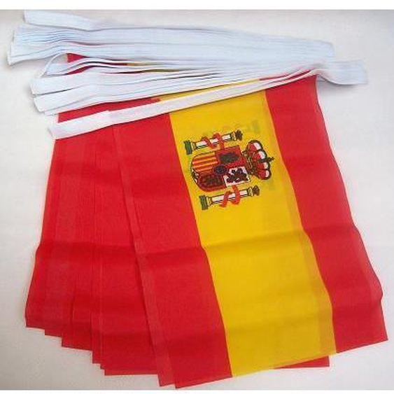Guirlande 20 Drapeaux Espagne 15 x 10 cm