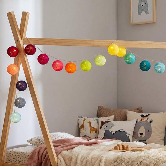 Guirlande Boule Lumineuse Led Usb Veilleuse 2h Arlequin
