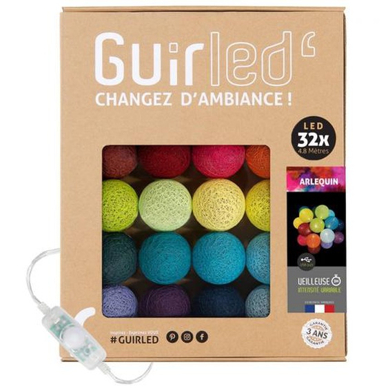 Guirlande Boule Lumineuse Led Usb Veilleuse 2h Arlequin