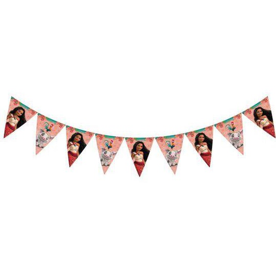 Guirlande fanions Vaiana 2 - Rose