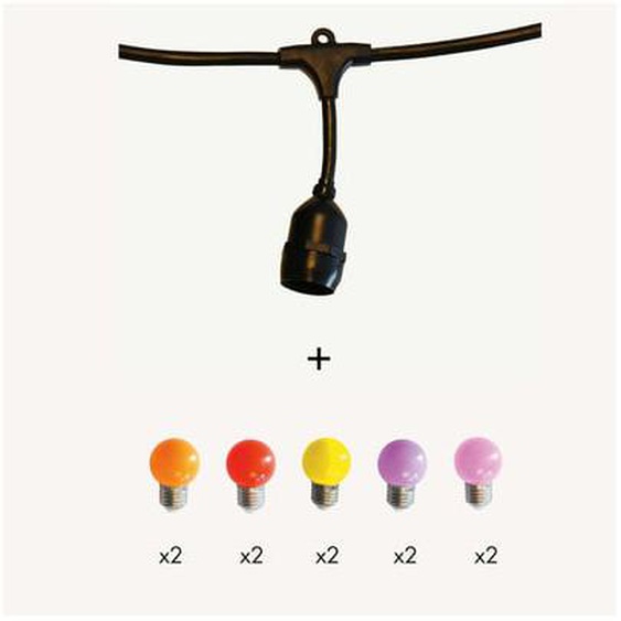 Guirlande guinguette Java E27 - 5m prolongeable