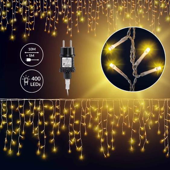 Guirlande lumineuse 400 LED 15m illumination Blanc chaud décoration Noël éclairage cascade intérieur extérieur
