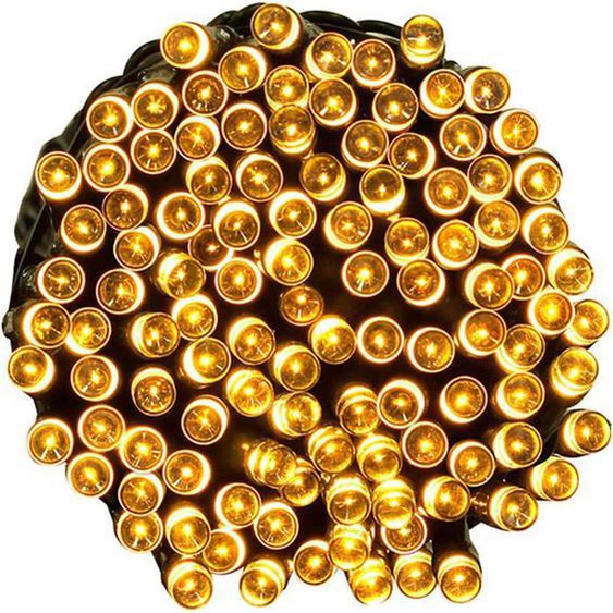 Guirlande Lumineuse avec Prise,13m 100 LED 8 Modes de Scintillement,Lumières Dintérieur à Cordes,Lumières de Noël(Blanc Chaud)
