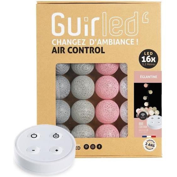 Guirlande lumineuse boules coton LED USB - Télécommandée -Veilleuse bébé 2h -  4 intensités - 16 boules 1,6m - Églantine