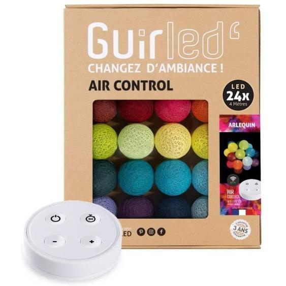 Guirlande lumineuse boules coton LED USB - Télécommandée - Veilleuse bébé 2h - 4 intensités - Arlequin