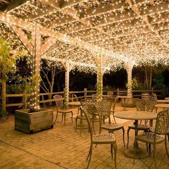 Guirlande Lumineuse de 100M avec 600 LED clairage Blanc Chaud pour Mariage et Jardin YYV