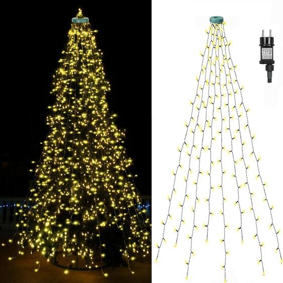guirlande lumineuse de 3m pour arbre de Noël avec minuterie et 8 modes déclairage Filet lumineux pour arbre de Noël Noël Party Deko