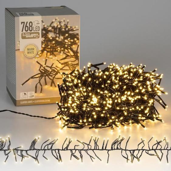 Guirlande Lumineuse - ECD Germany - 768 LEDs - Blanc Chaud - Longueur 5,5 m - IP44