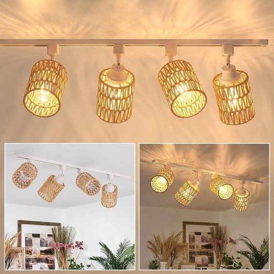 Guirlande lumineuse en aluminium - 4 ampoules décalées - Blanc