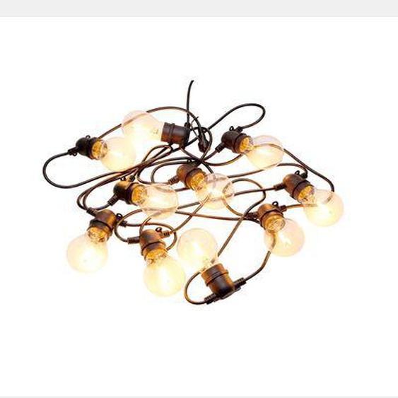 Guirlande lumineuse guinguette extensible ampoules verres LED Blanc Sirius