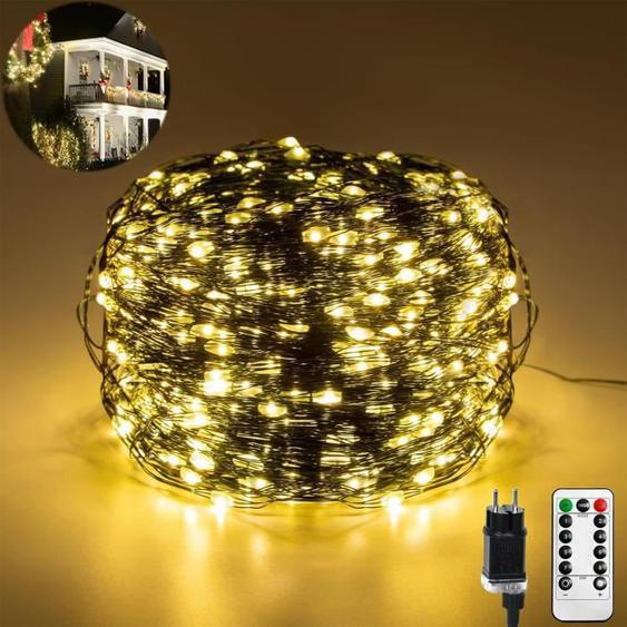 Guirlande Lumineuse - LARS360 - 100M - 1000 LED - Télécommande - 8 Modes - IP44 Étanche