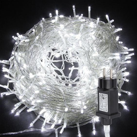 Guirlande lumineuse LED Jayseuw 30M 300LEDs IP44 avec 8 modes pour lintérieur Noël Fête JardinEffet détoile étincelante Décoration Blanc froid