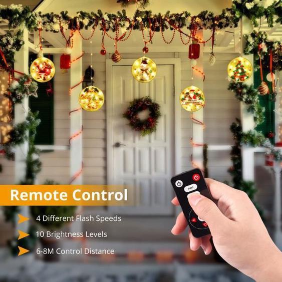 Guirlande lumineuse LED - Non spécifié - 113 LED - 1,5 m - Blanc chaud - Télécommande USB