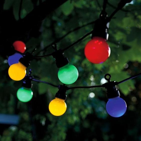 Guirlande lumineuse LED Sirius pour terrasse de brasserie « Lucas » - Extension 10 LED multicolores - 3 m - Noir