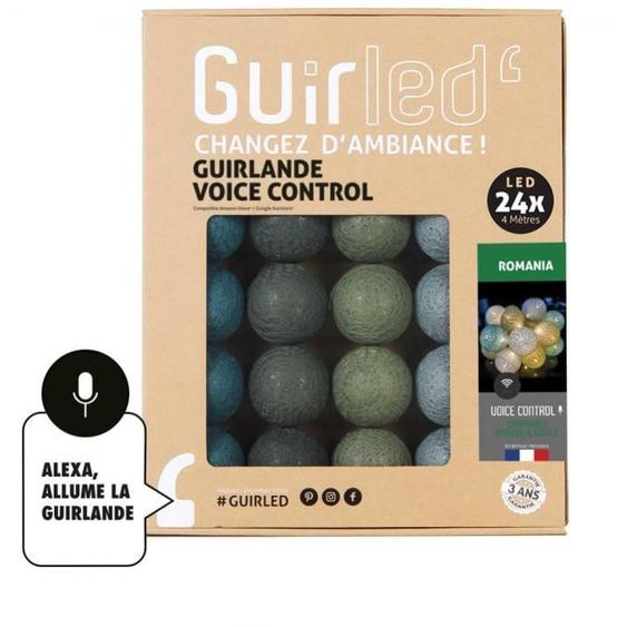Guirlande lumineuse LED USB - Commande Vocale - Maison connectée - 24 boules - GUIRLE - GUIRLED