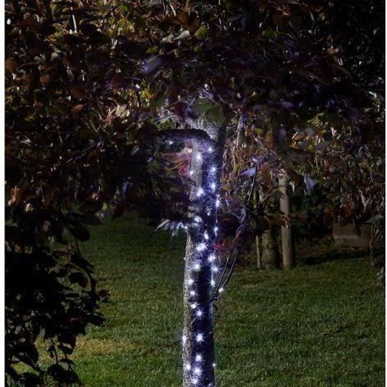 Guirlande Solaire dExtérieur SMARDTV Luciole, 100 LEDs Blanc Froid, 11.9m, Métal