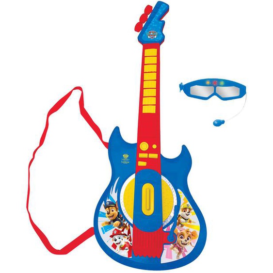 Guitare Électronique Lumineuse Avec Lunettes Et Micro Pat’patrouille Bleu