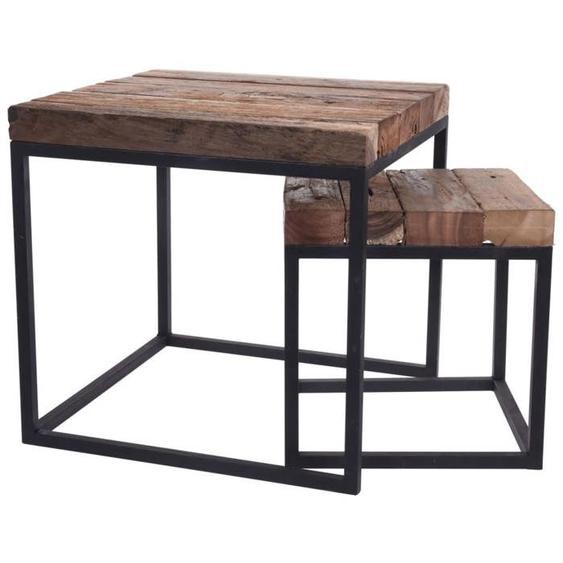 H&S Collection Ensemble de tables dappoint 2 pcs Teck 62424302