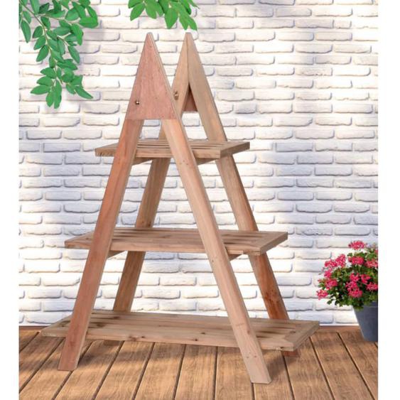 H&S Collection Support à plantes avec 3 niveaux 48x32x79 cm Bois
