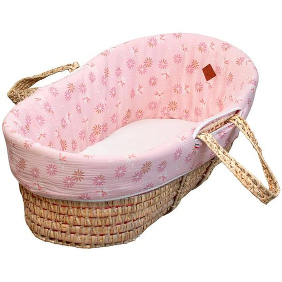 Habirosellage De Couffin En Gaze De Coton Rosella Rose Imprimé Floral