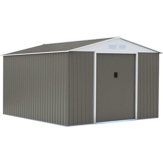 Abri de jardin métal Dallas - 12.99 m² - Taupe